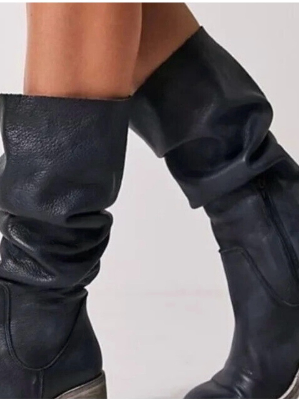 Free people black essential slouch boots. Leather - Picture 2 of 5